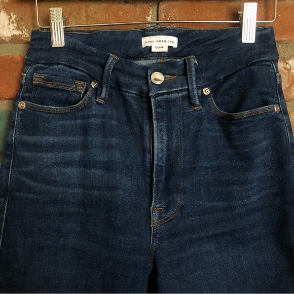 Good American Always Fit Good Classic Blue Jeans 00-4 - Picture 4 of 9
